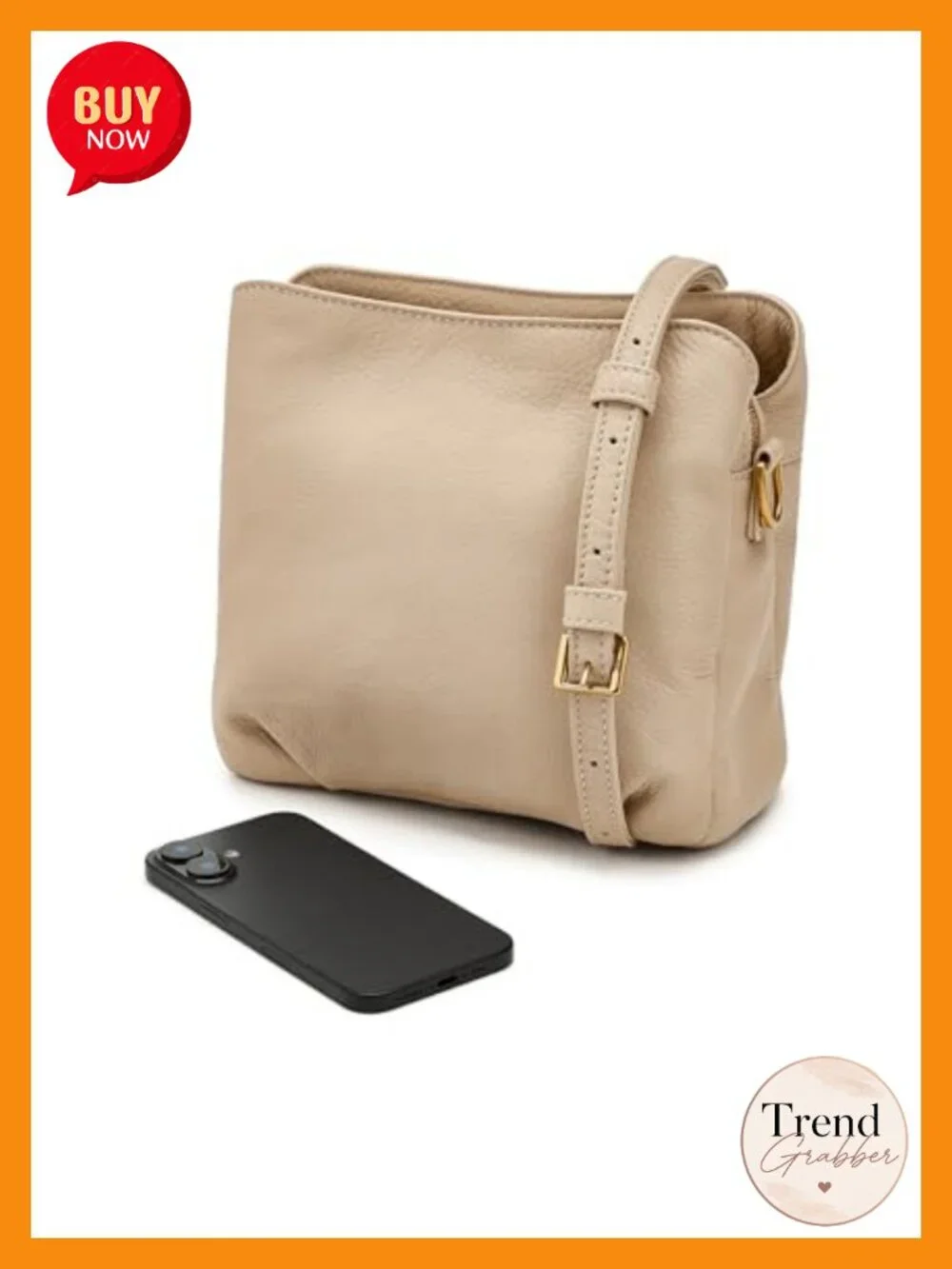 100% Leather Hobo Convertible Shoulder Bag Top Zip